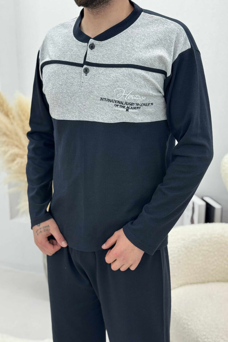 TWO COLORS MEN PYJAMAS LIGHT GREY/GZ - 2