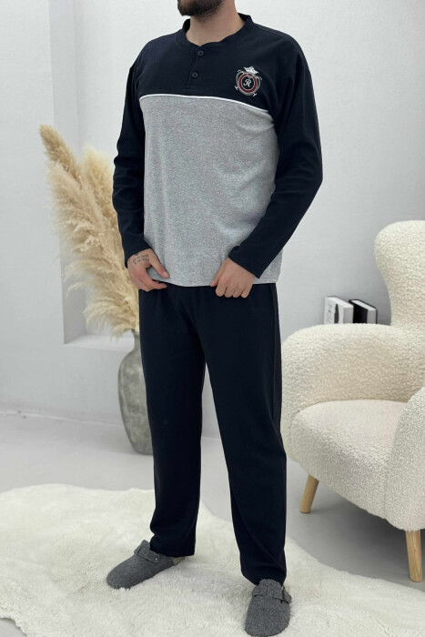 PIZHAME DY NGJYRËSHE PËR MESHKUJ NË NGJYRË GRI TË ZBARDHUR - KLAUDIO FASHION