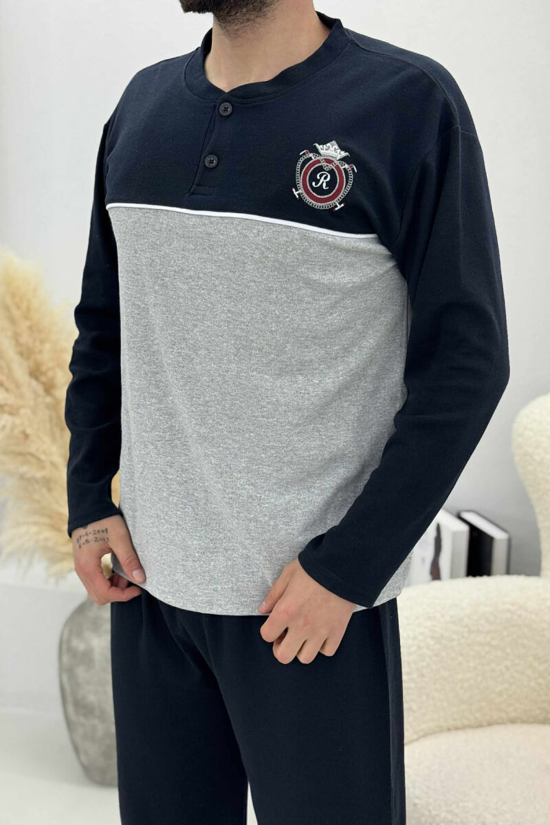 TWO COLORS MEN PYJAMAS LIGHT GREY/GZ - 2