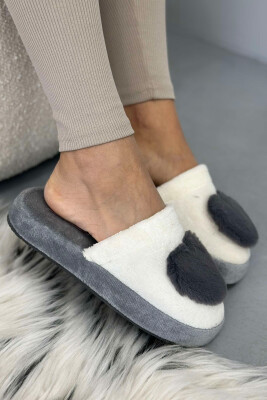 TWO COLORS WOMAN HOME SLIPPERS GREY-GREY/GG 