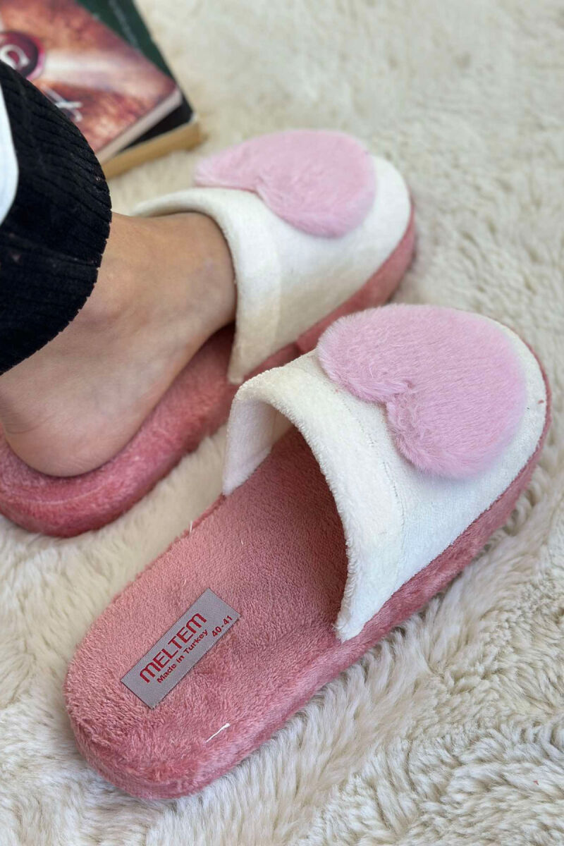 TWO COLORS WOMAN HOME SLIPPERS PINK/ROZE - 5