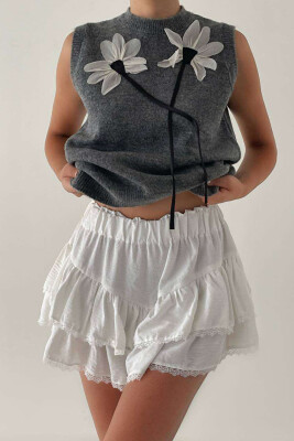 TWO FLOWERS ONE COLOR WOMAN VEST GREY/GRI 