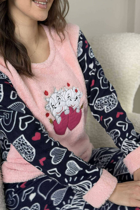 TWO HEARTS WOMEN PYJAMAS IN PINK COLOR - 2