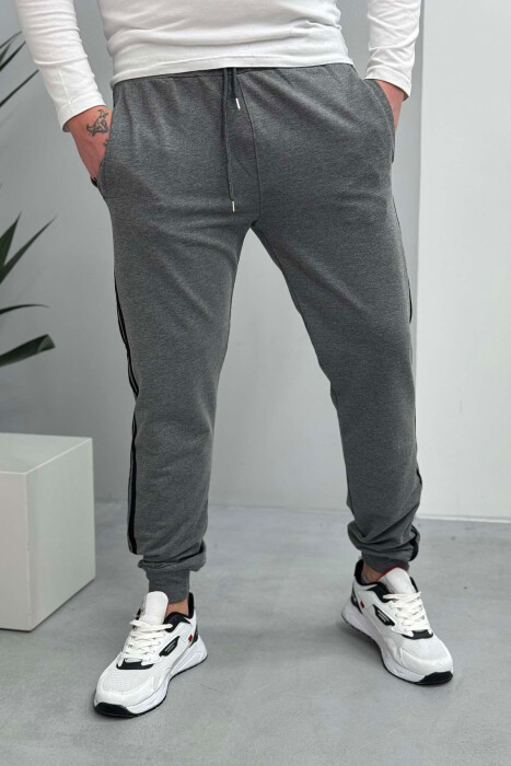 TWO LINES SIMPLE MEN SWEATPANTS GREY/GRI 