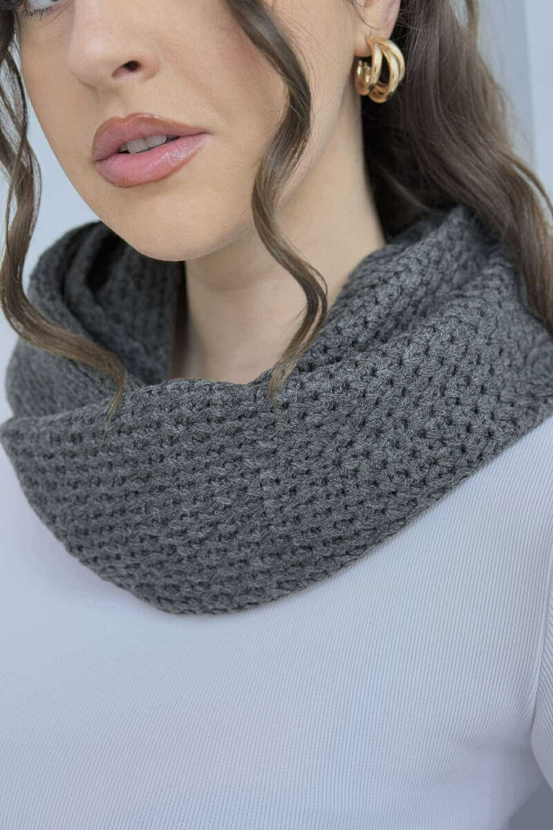 TWO PIECE SET UNISEX SCARFS LIGHT GREY/GZ - 1