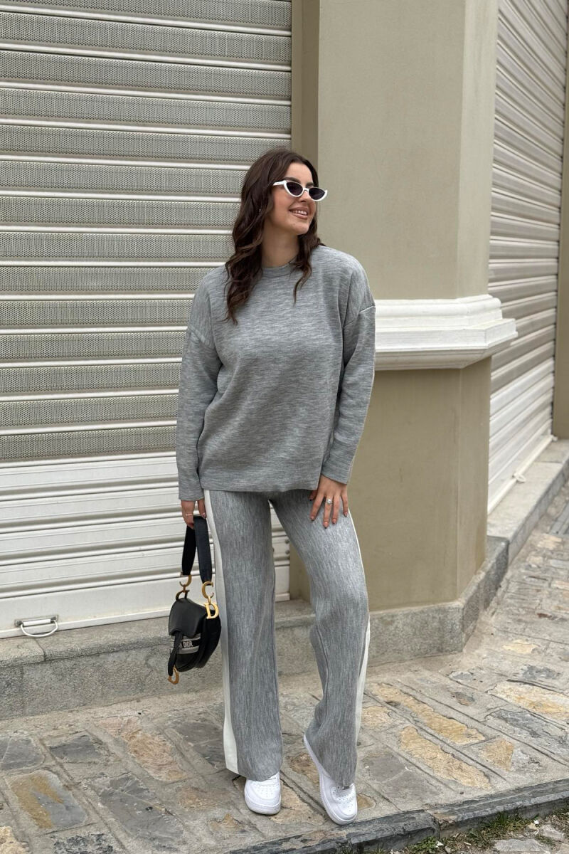 TWO PIECES SIMPLE WOMEN SET GREY/GRI - 1