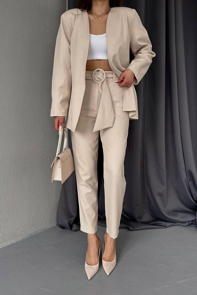 TWO PIECES WOMAN SUIT BEIGE/BEZHE - 4