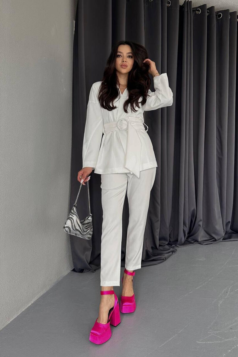 TWO PIECES WOMAN SUIT WHITE-E BARDHE - 3