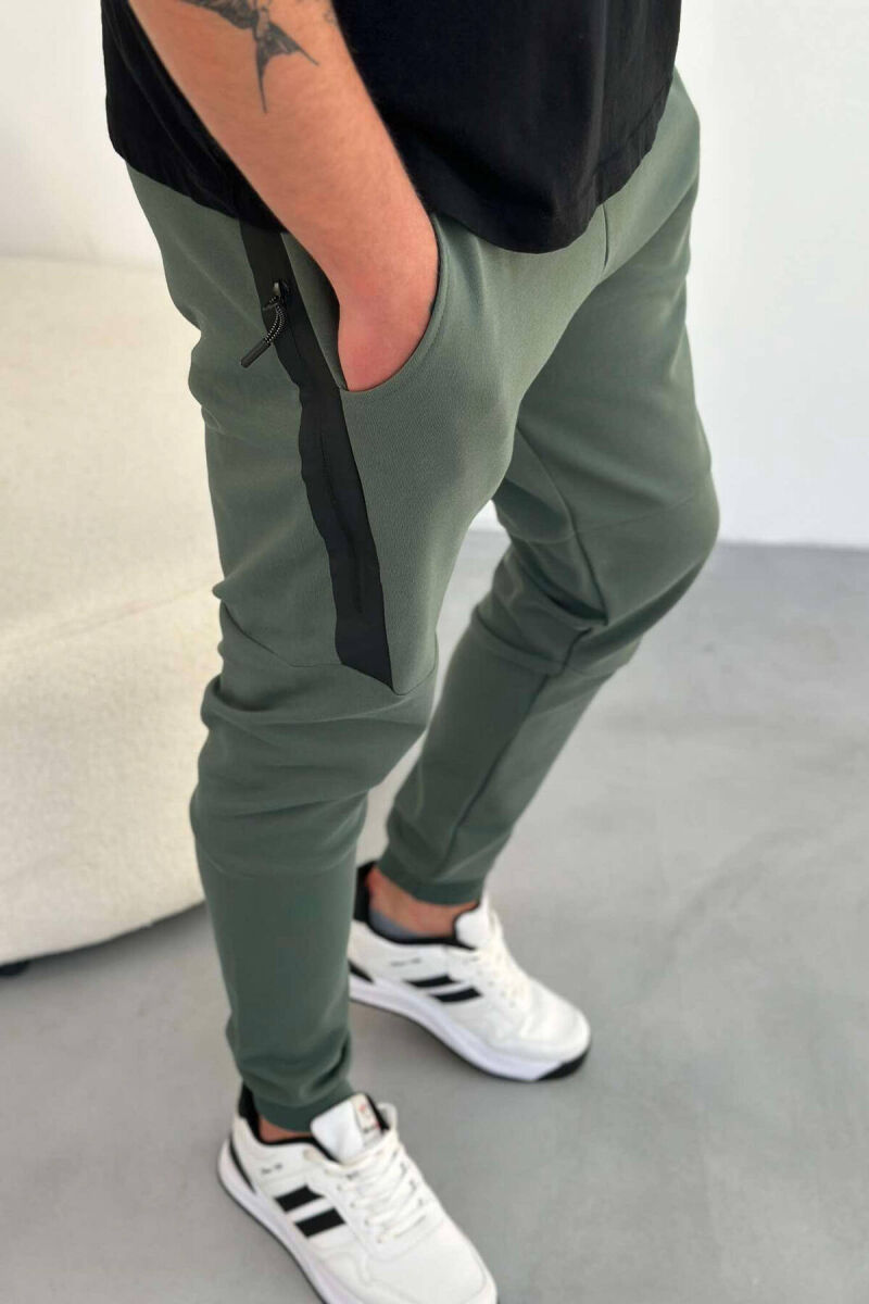 TWO POCKET MEN SWEATPANTS GREEN/JESHILE - 2