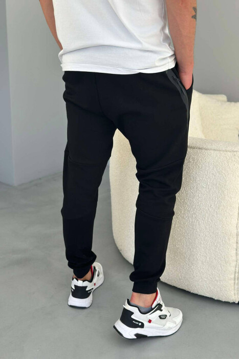 TWO POCKET MEN SWEATPANTS IN BLACK COLOR - 5