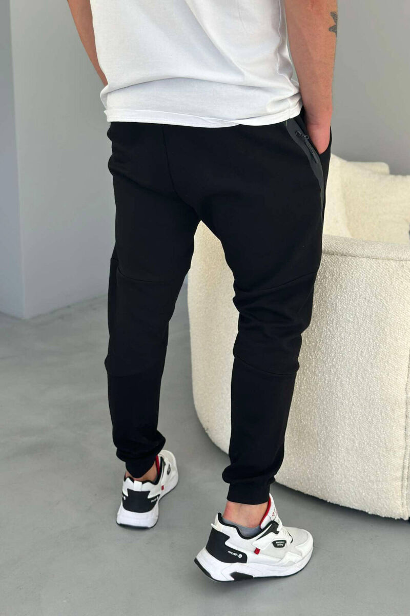 TWO POCKET MEN SWEATPANTS IN BLACK COLOR - 5