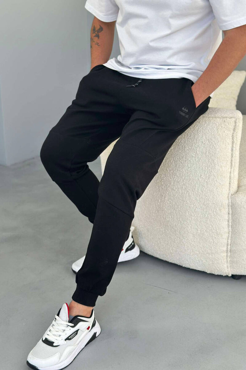 TWO POCKET MEN SWEATPANTS IN BLACK COLOR - 7