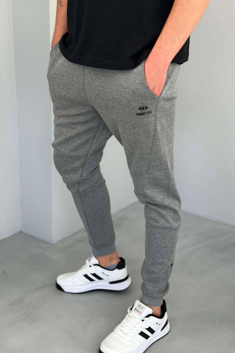 TWO POCKET MEN SWEATPANTS IN GREY COLOR - 1