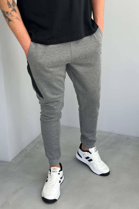 TWO POCKET MEN SWEATPANTS IN GREY COLOR - 3