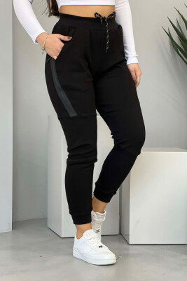 TWO POCKET WOMEN SWEATPANTS BLACK/ E ZEZE 