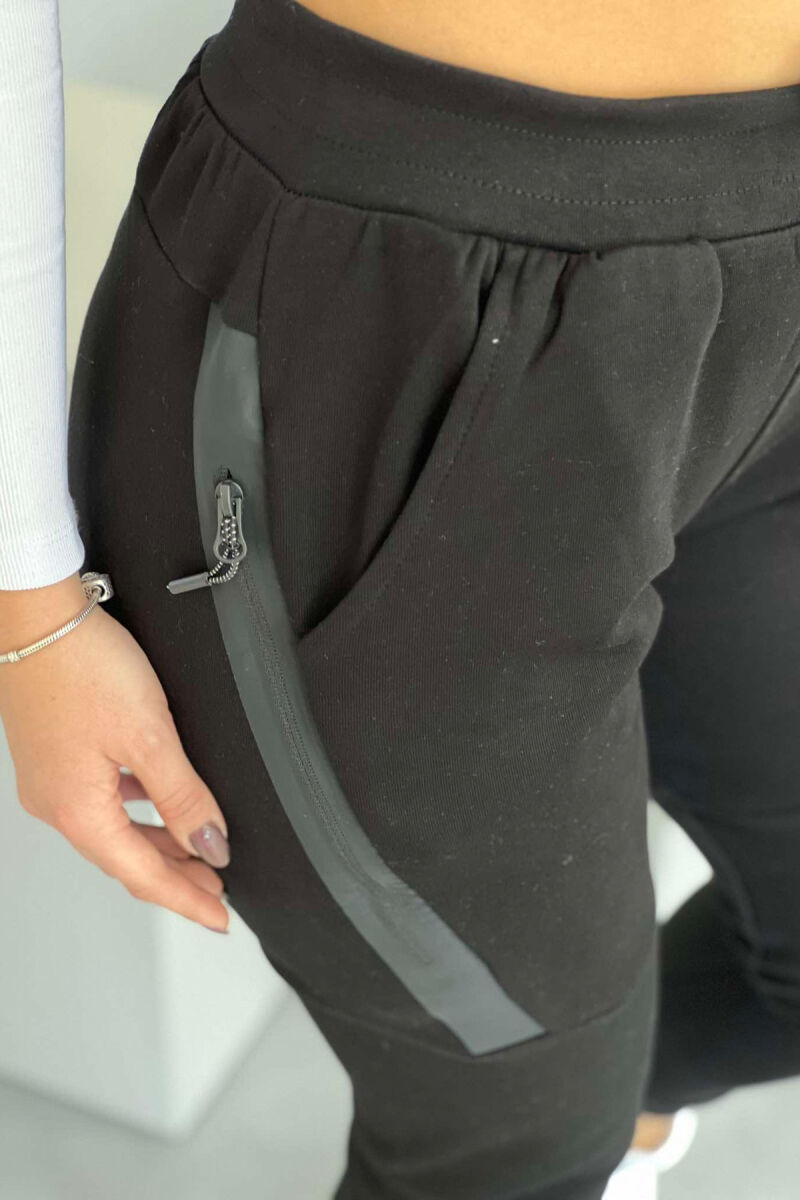 TWO POCKET WOMEN SWEATPANTS BLACK/ E ZEZE - 3