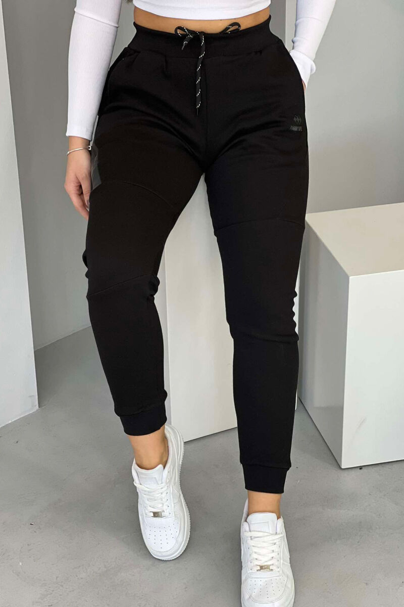 TWO POCKET WOMEN SWEATPANTS BLACK/ E ZEZE - 5