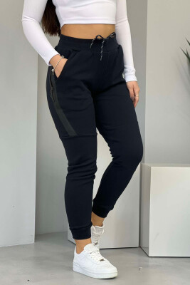 TWO POCKET WOMEN SWEATPANTS DARK BLUE/BEE 