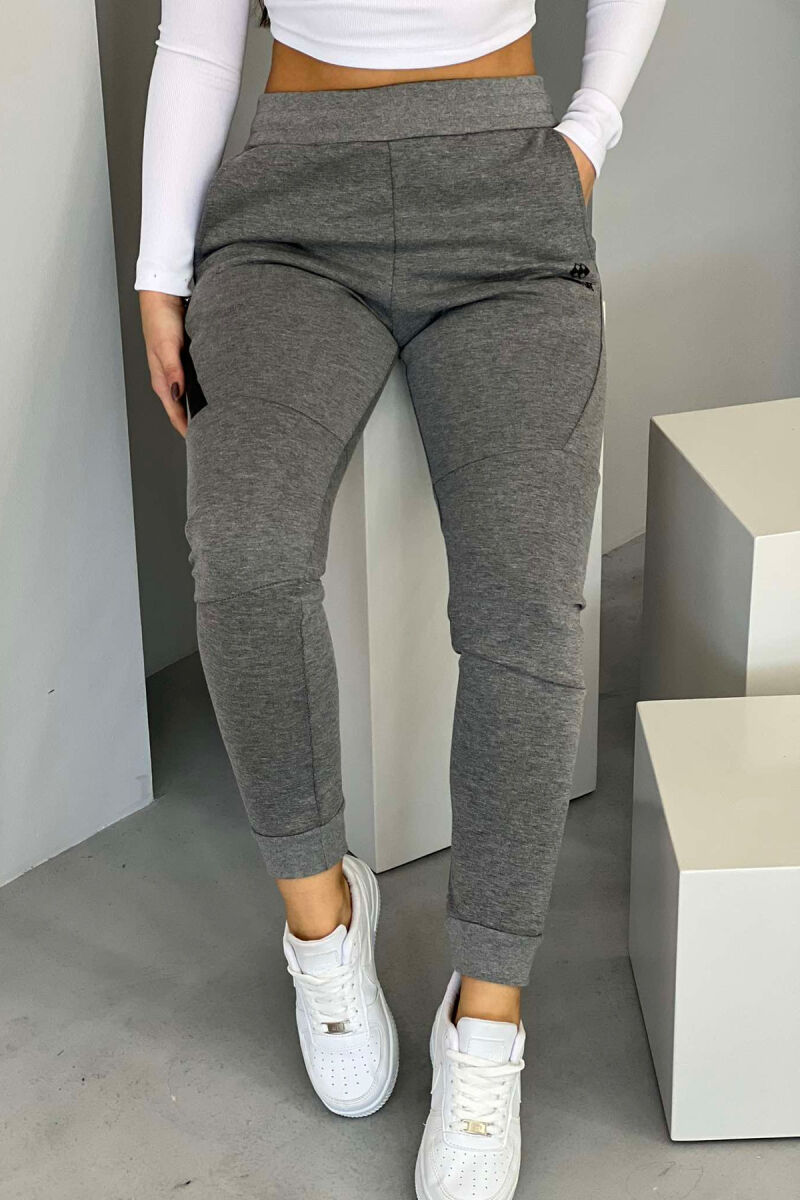 TWO POCKET WOMEN SWEATPANTS GREY/GRI - 2