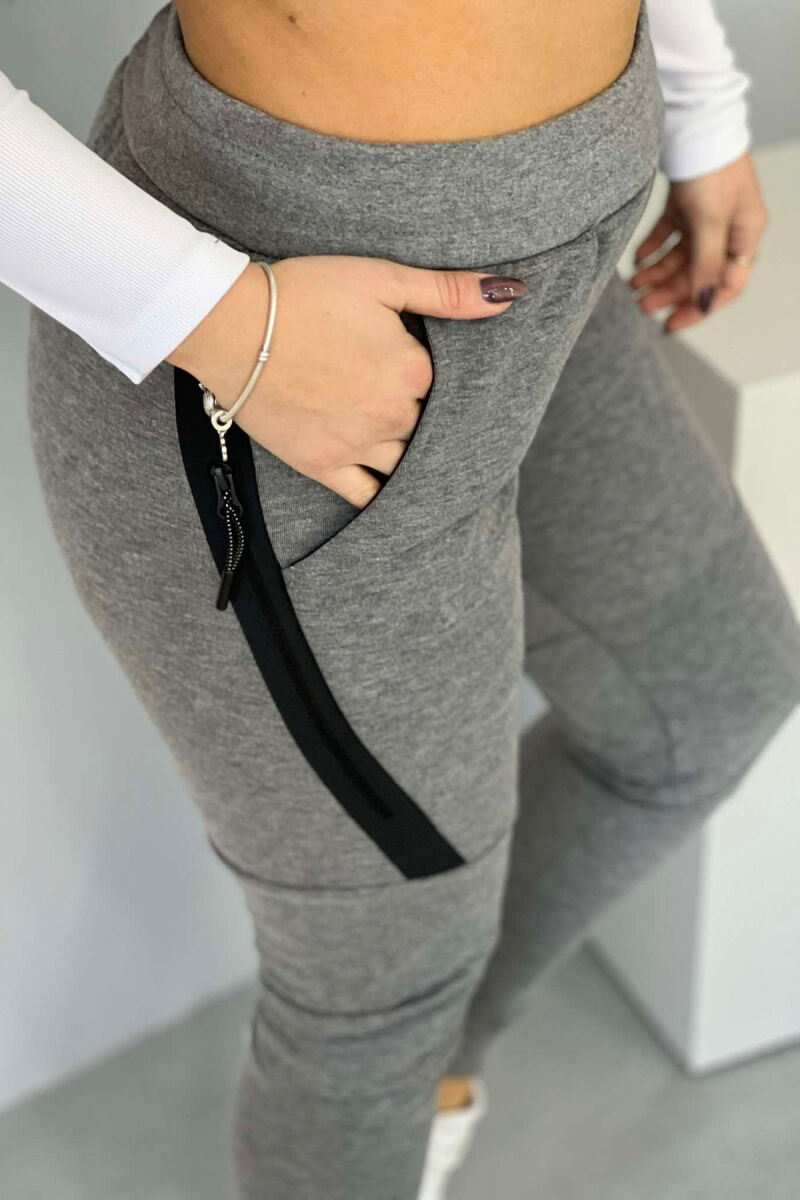 TWO POCKET WOMEN SWEATPANTS GREY/GRI - 4