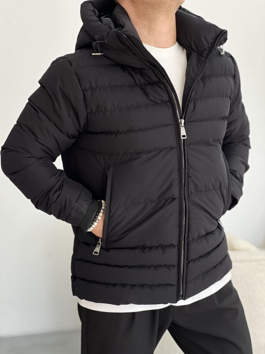 SIMPLE MEN PUFFER JACKET BLACK/ E ZEZE - 3