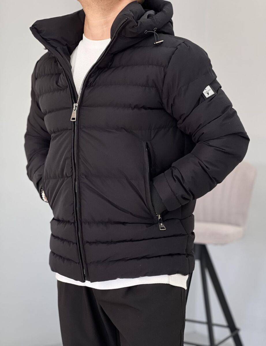 SIMPLE MEN PUFFER JACKET BLACK/ E ZEZE - 4