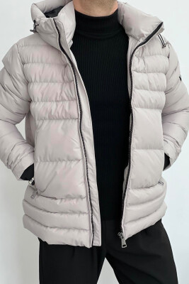 SIMPLE MEN PUFFER JACKET LIGHT GREY/GZ 