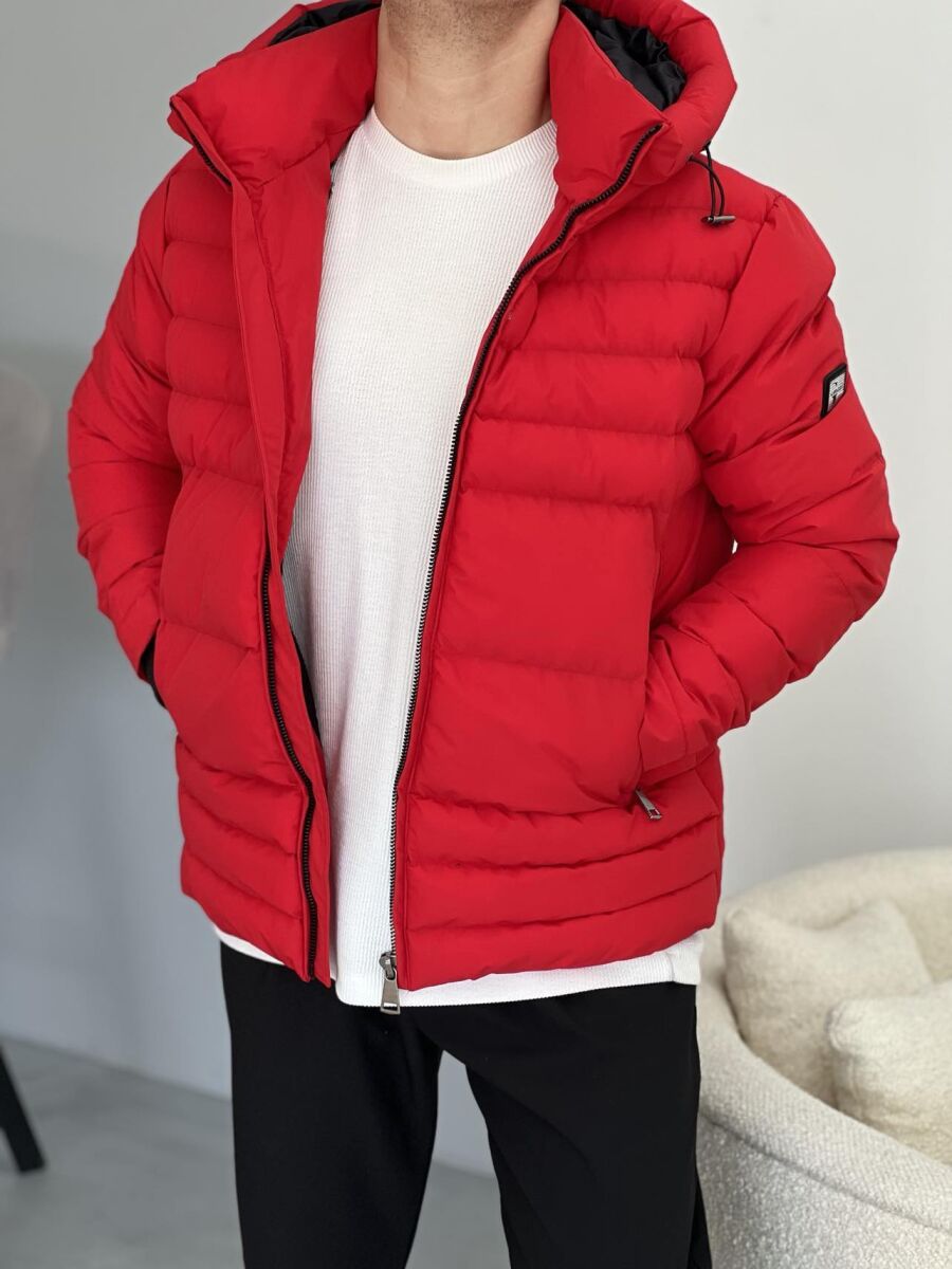 SIMPLE MEN PUFFER JACKET RED/E KUQE - 2