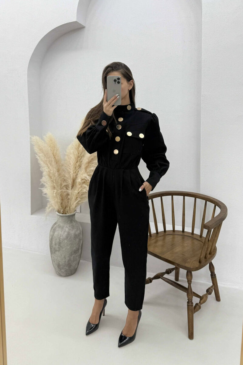 TWO POCKETS WOMAN JUMPSUIT BLACK/ E ZEZE - 1
