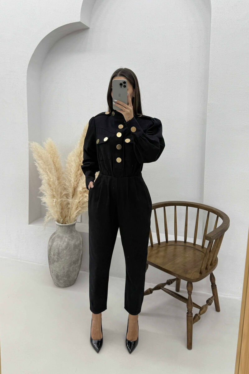 TWO POCKETS WOMAN JUMPSUIT BLACK/ E ZEZE - 2