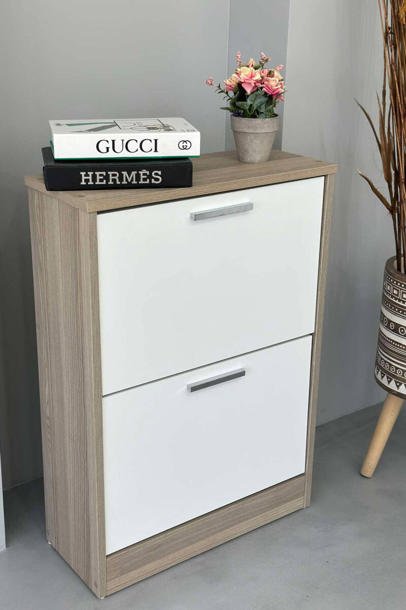 TWO TIER SHOE SHELF BEIGE/BEZHE - 1