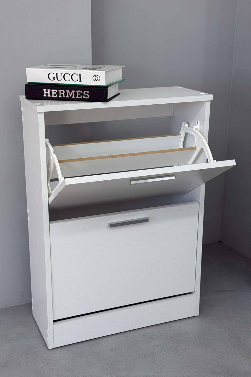 TWO TIER SHOE SHELF WHITE-E BARDHE - 2