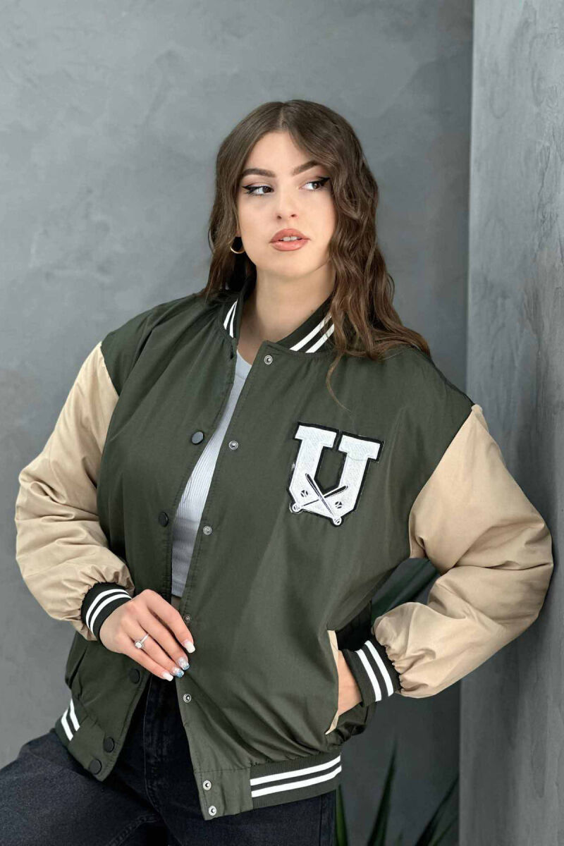 U LOGO BOMBER WOMEN JACKET GREEN/JESHILE - 2