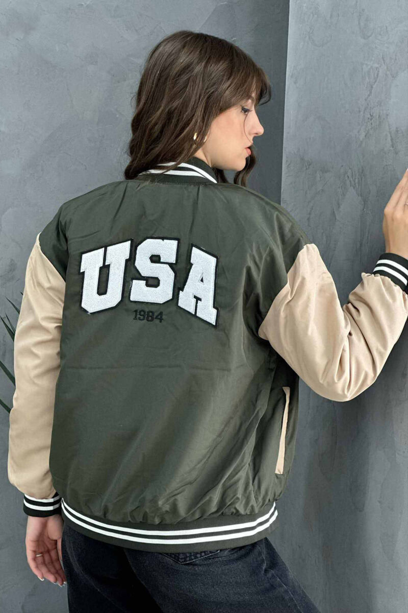 U LOGO BOMBER WOMEN JACKET GREEN/JESHILE - 3