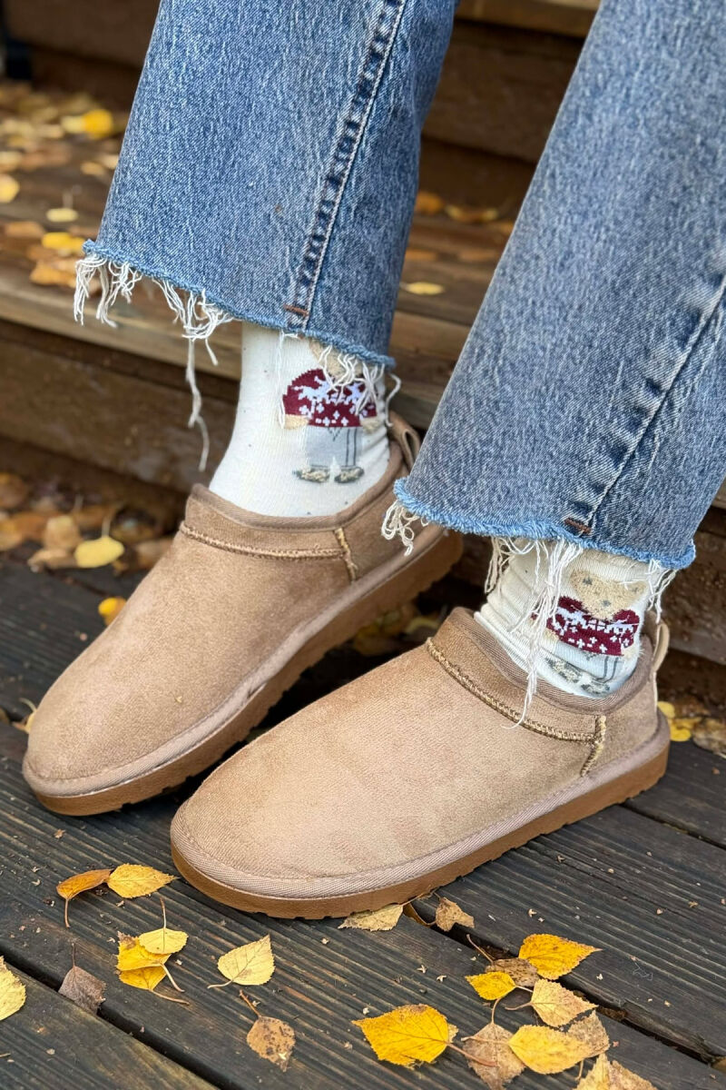 UGG NJE NGJYRESHE ME PUSH PER FEMRA NE NGJYRE BEZHE - 3