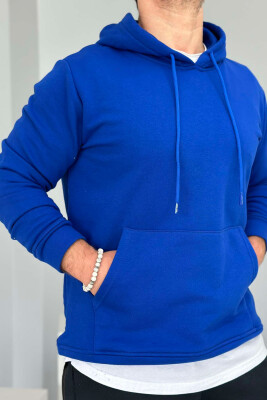 UNISEX ONE COLOR SIMPLE HOODIE BLUE/BLU 