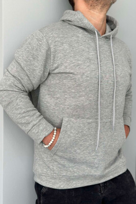 UNISEX ONE COLOR SIMPLE HOODIE GREY/GRI 