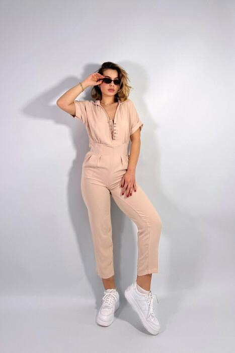 JUMPSUIT PËR FEMRA NË NGJYRËN BEZHË 