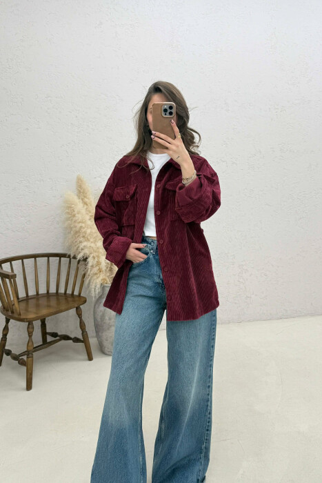 KEMISHE ME XHEPA PARA PER FEMRA NE NGJYRE VISHNJE - KLAUDIO FASHION