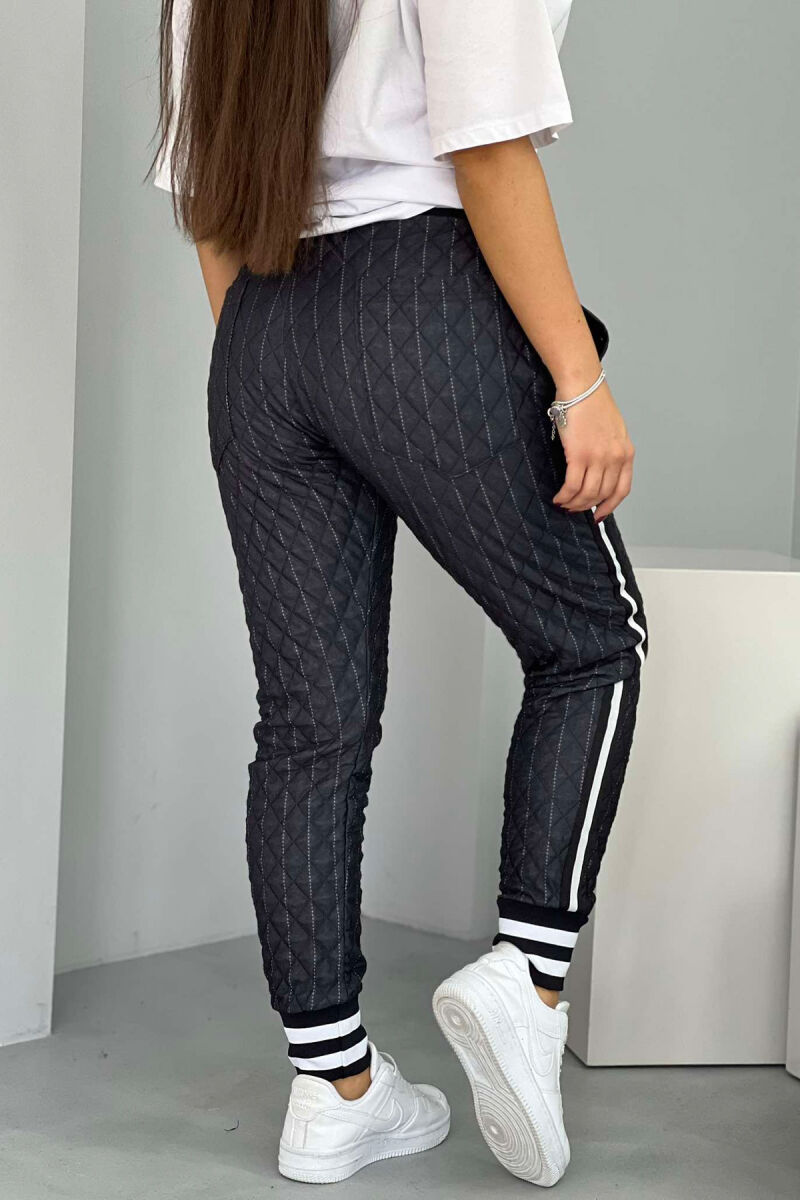 VERTICAL LINES WOMEN JOGGERS DARK GREY/GEE - 2