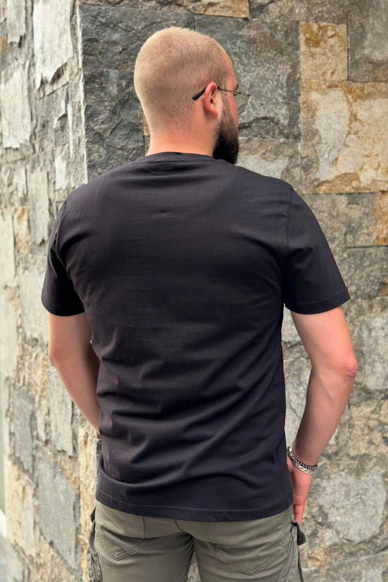 VERY SIMPLE ONE COLOR T SHIRT MAN BLACK/ E ZEZE - 3