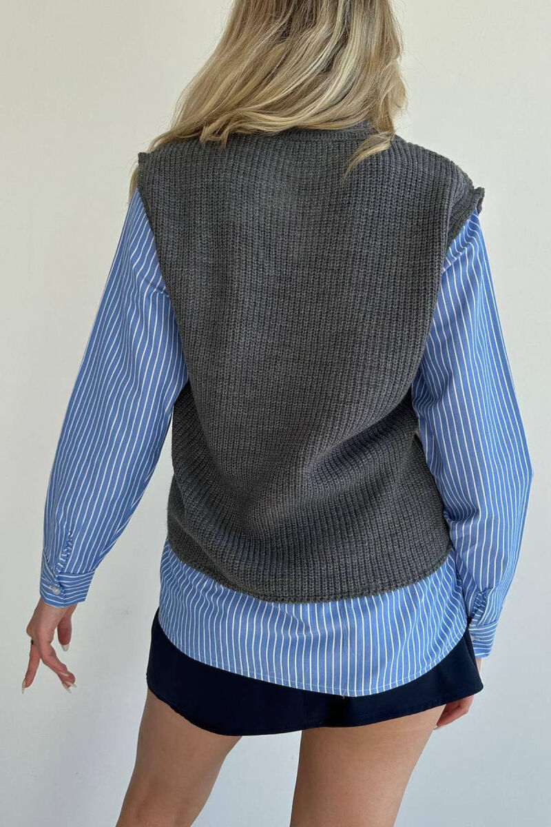 VEST+SHIRT LINES WOMAN SHIRT GREY/GRI - 2