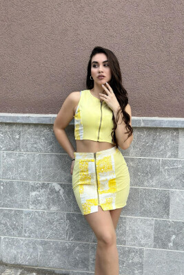 VEST+SHORT SKRIT TWO COLORS WPMAN SET YELLOW/E VERDHE 