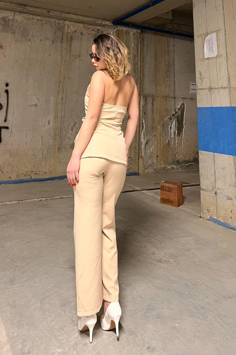 VEST+TROUSERS ONE COLOR WOMEN SET BEIGE/BEZHE - 4