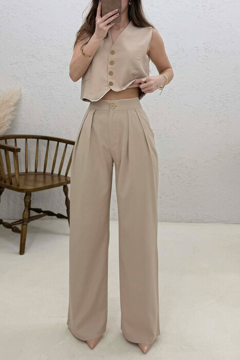 VEST+TROUSERS WOMAN SET BEIGE/BEZHE - 2