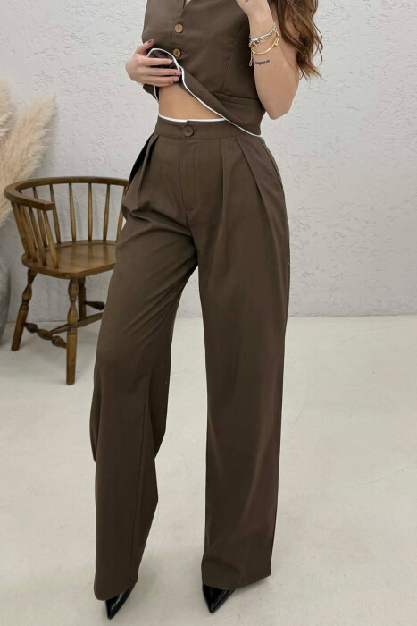 VEST+TROUSERS WOMAN SET BROWN/KAFE - 4
