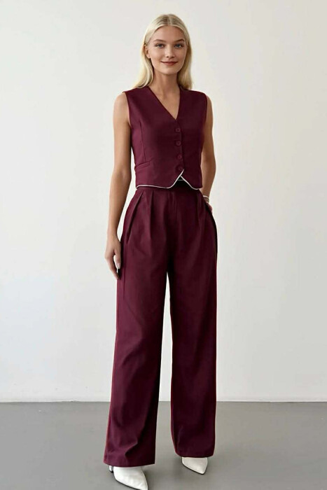 VEST+TROUSERS WOMAN SET BURGUNDY/VISHNJE 