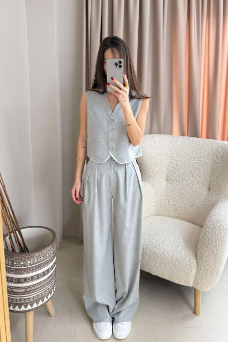 VEST+TROUSERS WOMAN SET GREY/GRI 