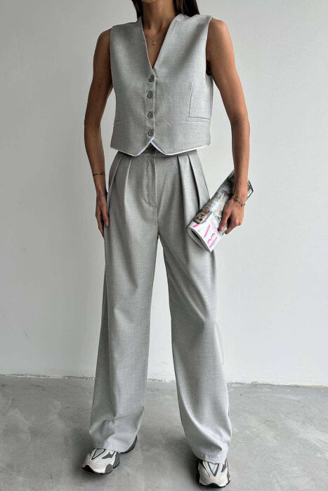 VEST+TROUSERS WOMAN SET GREY/GRI 