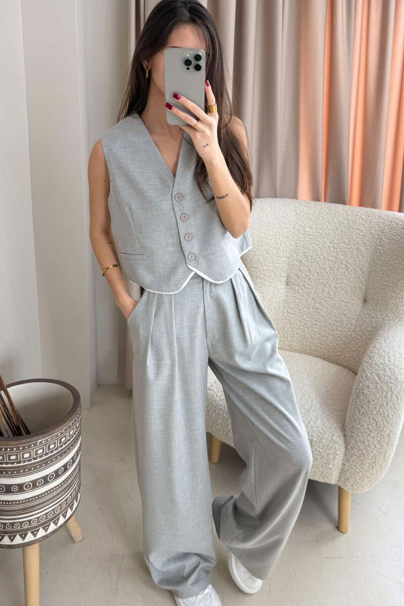 VEST+TROUSERS WOMAN SET GREY/GRI - 2